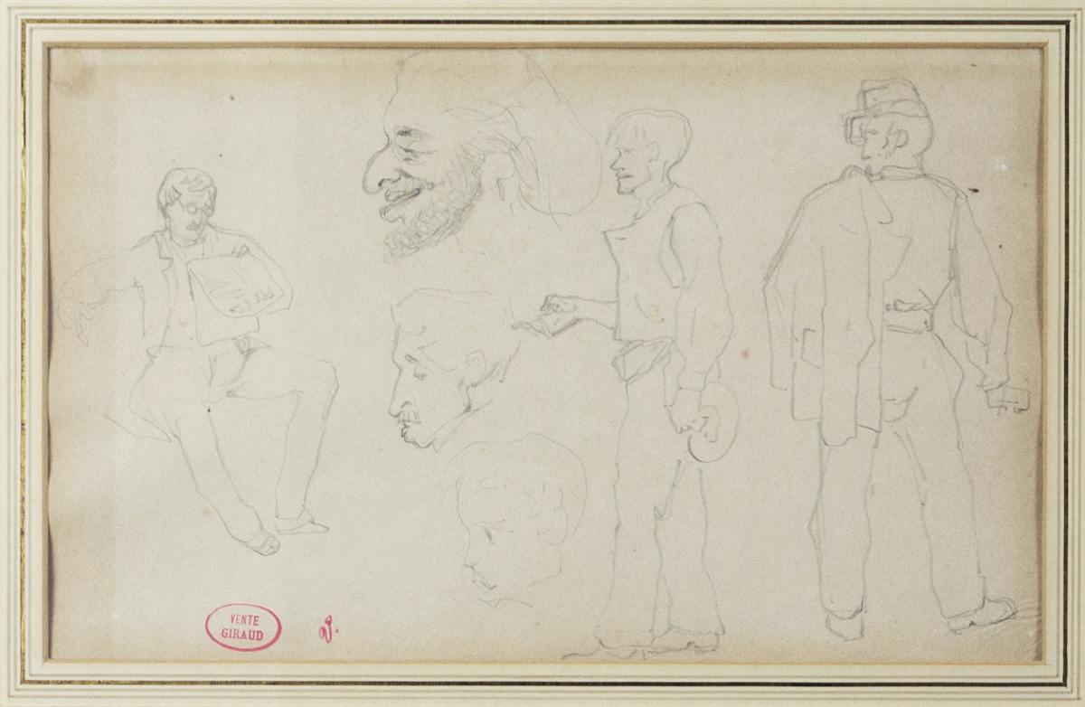 Three Figures, Three Faces by Pierre Francois Eugene Giraud 