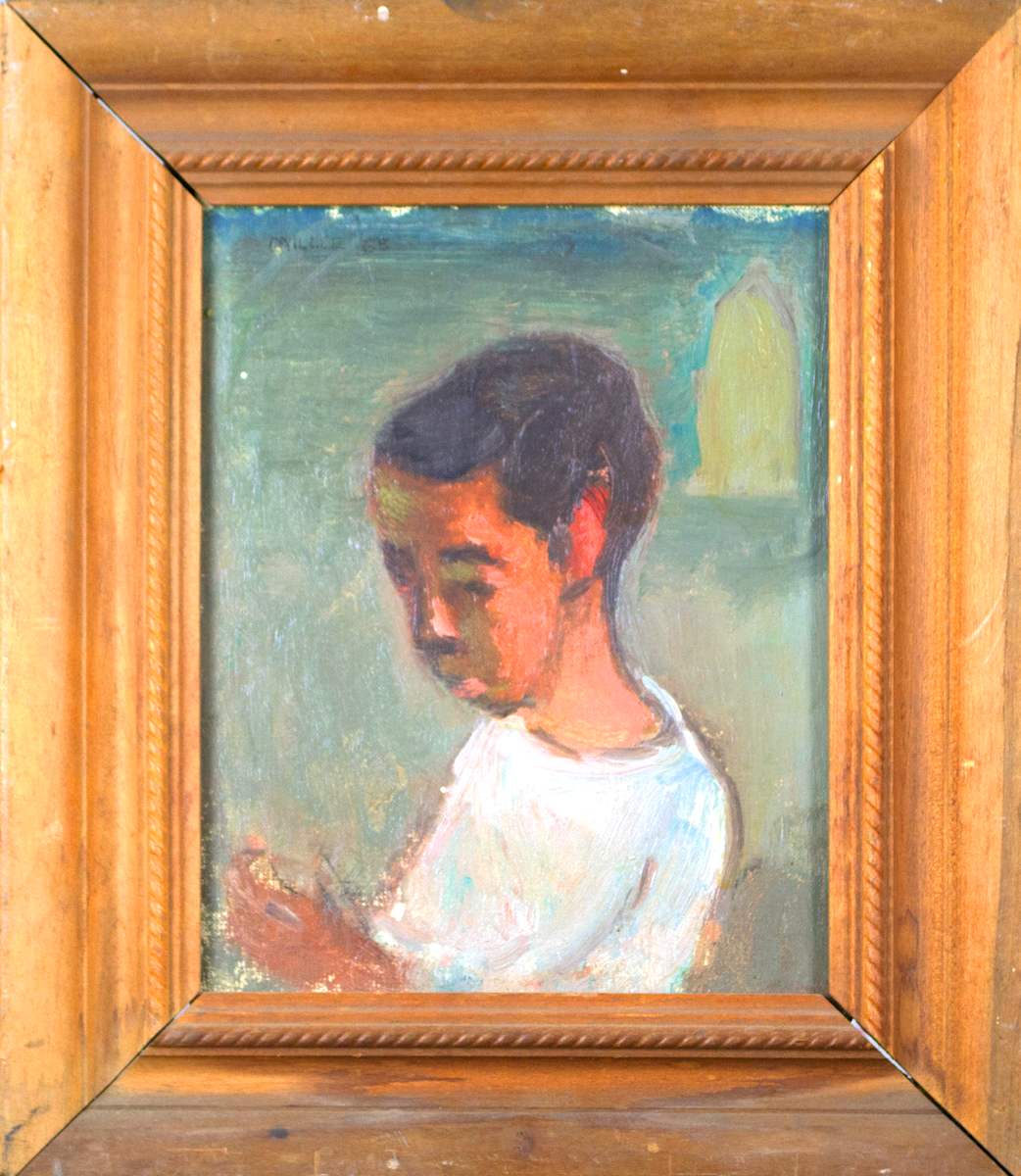 Untitled (Young Boy Looking At His Hand) by Elizabeth Langsdorf Miller 