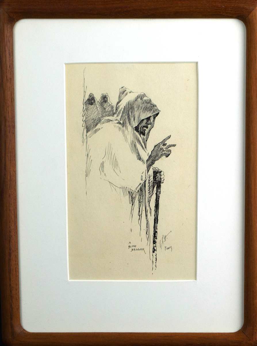 A Blind Beggar, Tunis by G. Gotto 