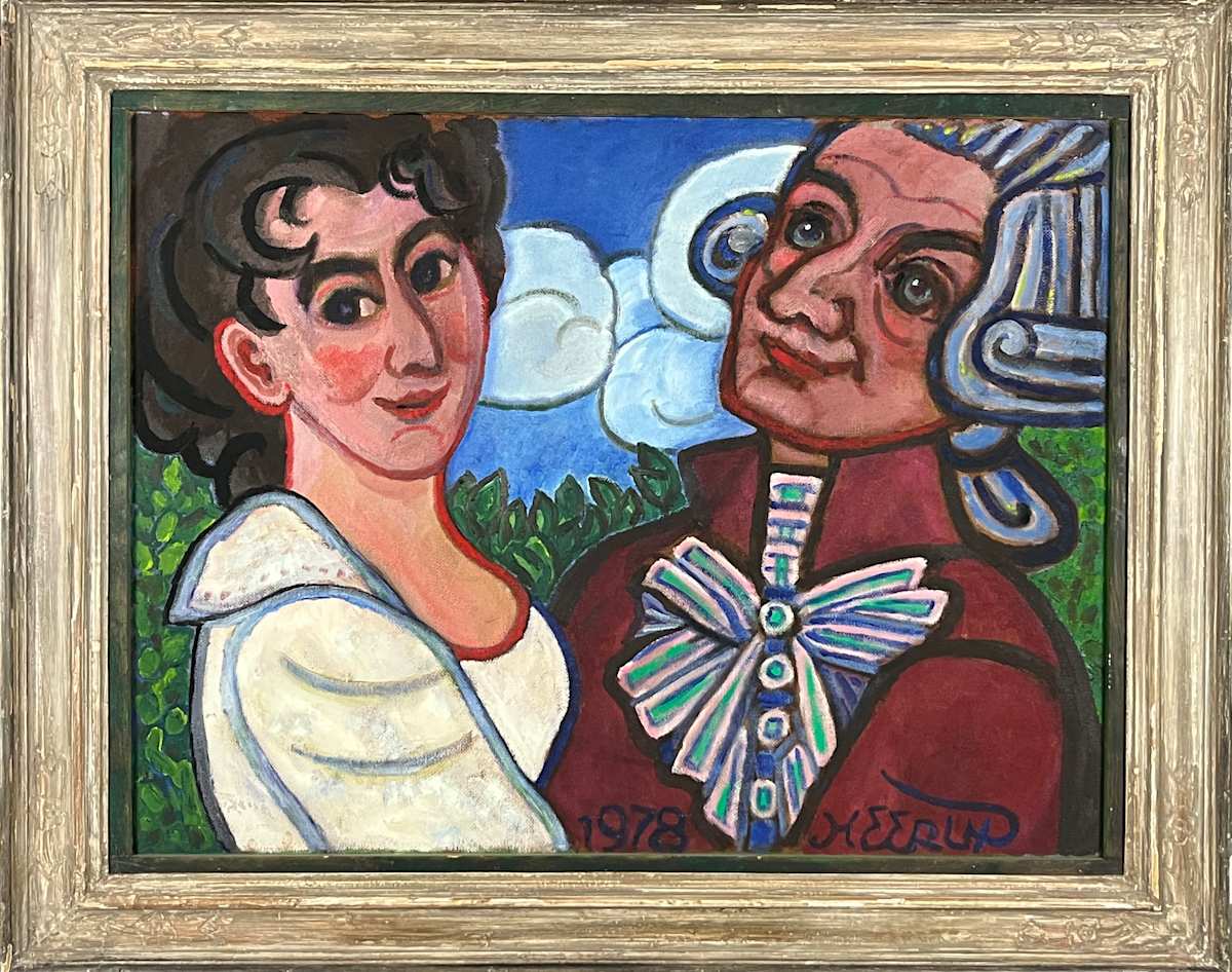 Mozart and Wife by Henry Heerup 