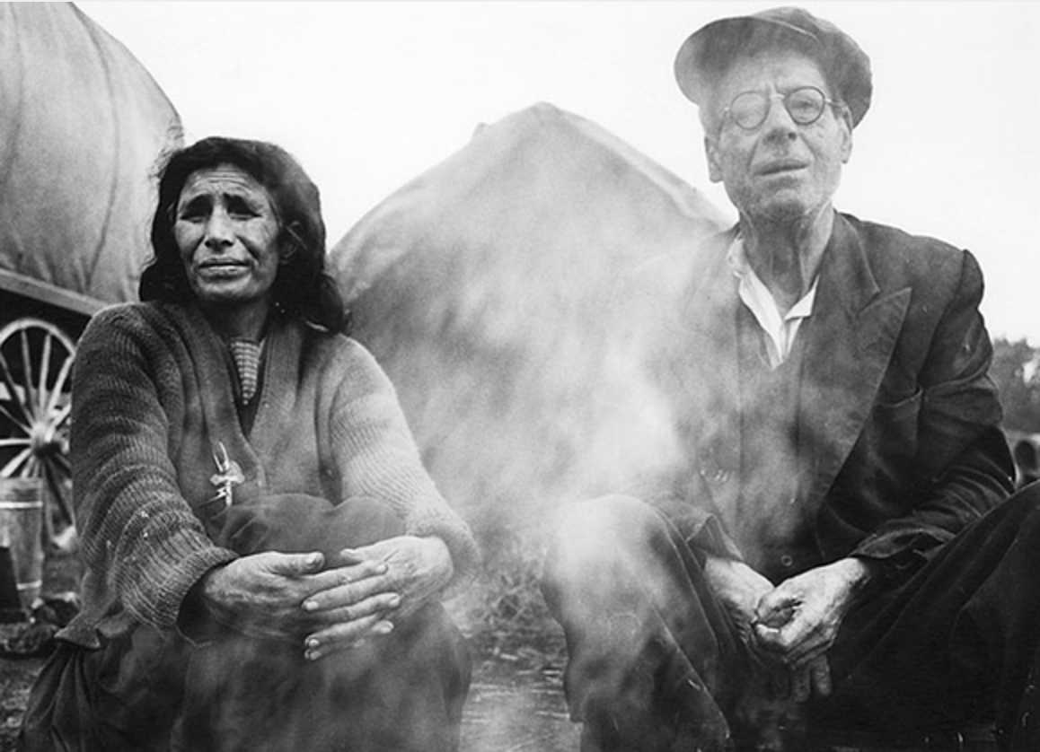 Julia & Bernie Mcdonagh, Cherry Orchard, Dublin by Alen MacWeeney 