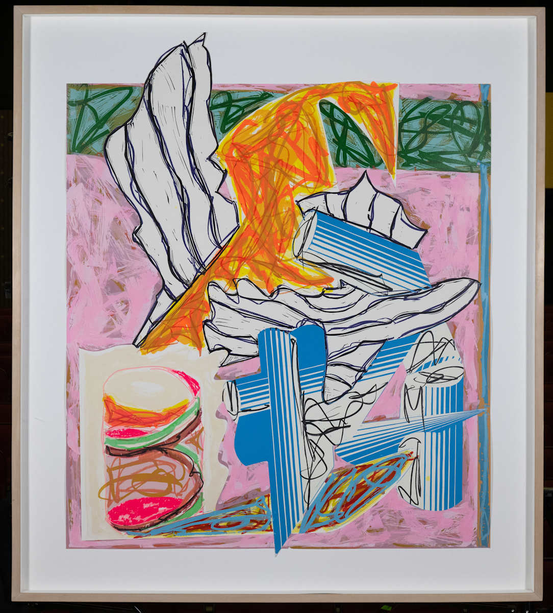 And the Holy One, Blessed Be He, Came & Smote the Angel of Death by Frank Stella 