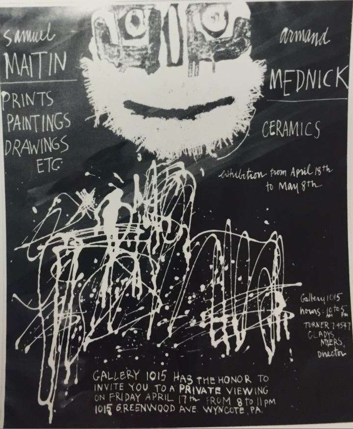 Exhibition Poster, 1963 by Samuel Maitin and Armand Mednick 