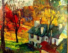 House In Woods by Elizabeth Langsdorf Miller 