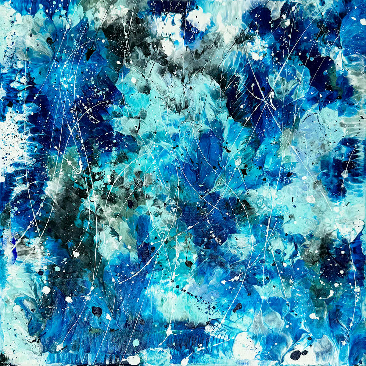 AZURE WATERS I by Bridget Bradley  Image: AZURE WATERS I - Original Abstract Painting - © Bridget Bradley