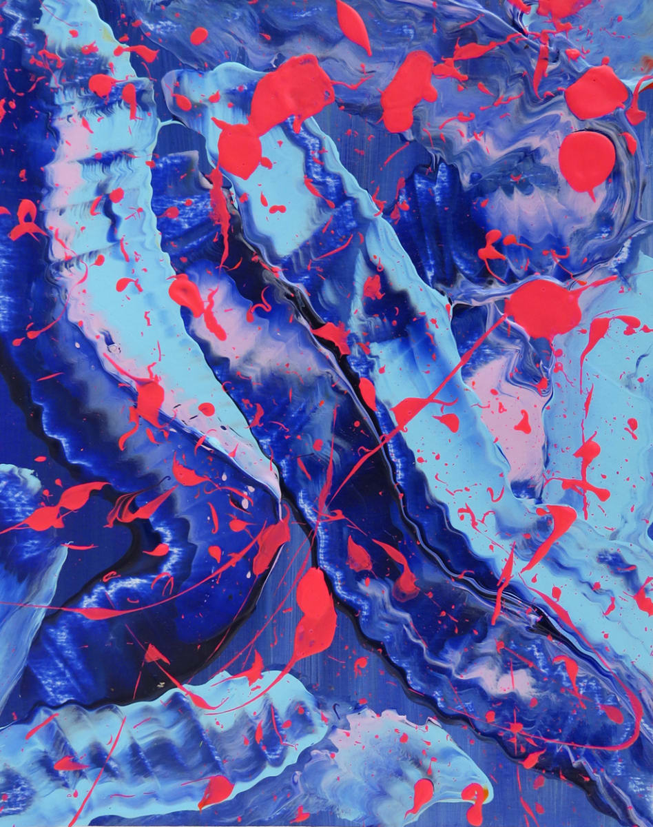 Blue III by Bridget Bradley  Image: Blue III - Fine Art Abstract Expressionism Painting on Paper - ©Bridget Bradley