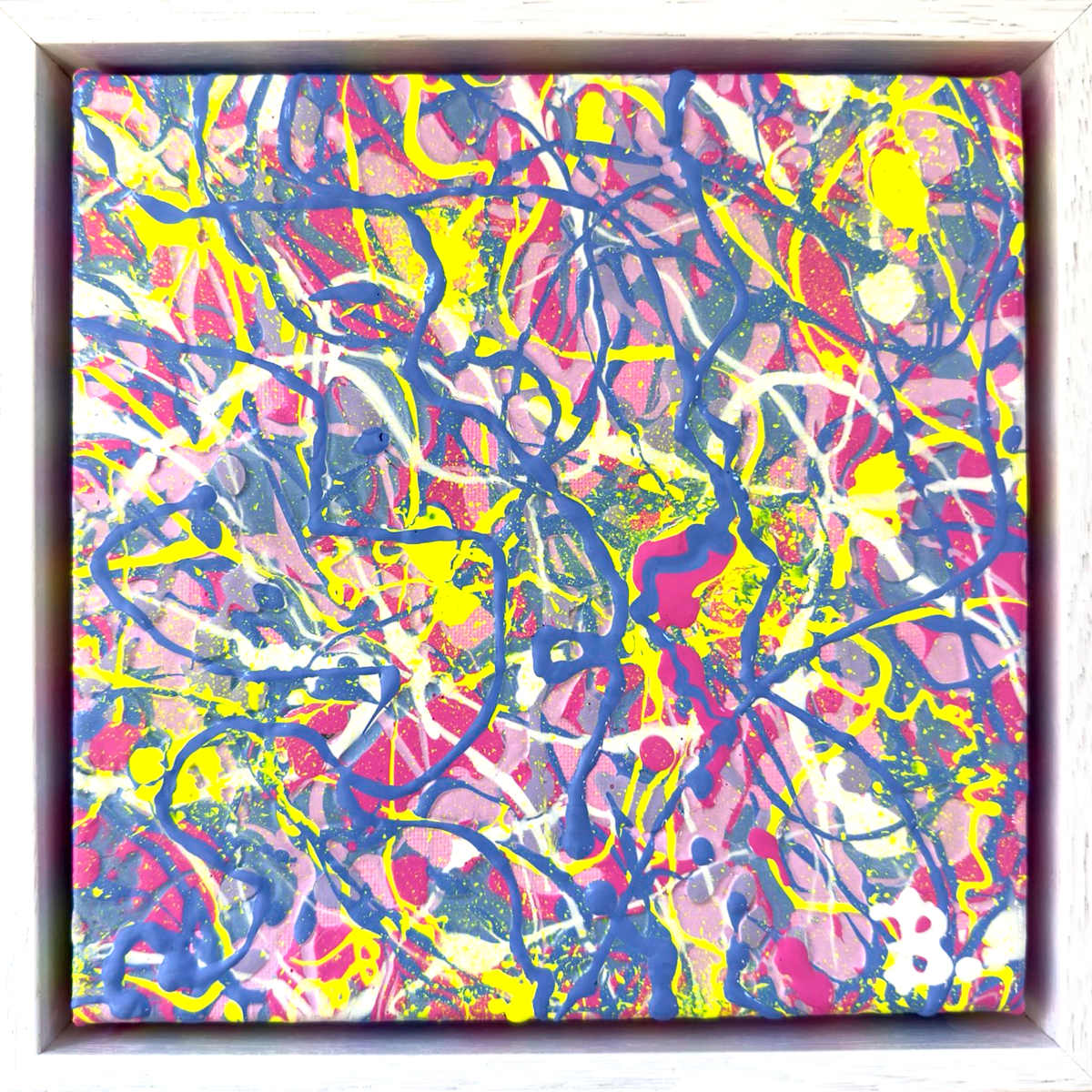 CAKE by Bridget Bradley  Image: CAKE - Original Abstract Expressionism Painting - Framed White Oak -  © Bridget Bradley