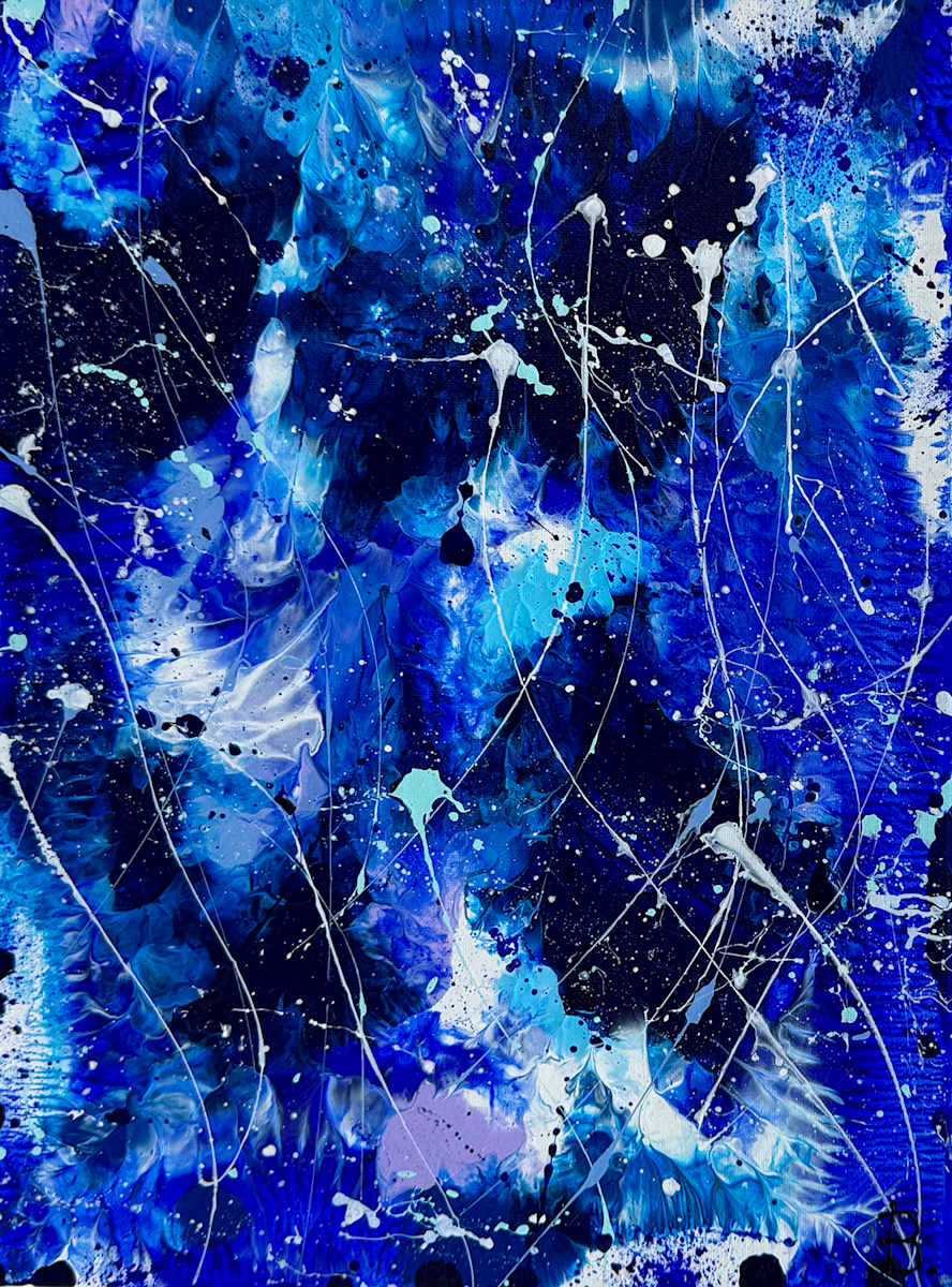 ETHEREAL BLUE I by Bridget Bradley  Image: Ethereal Blue I - Original Abstract Expressionism Painting -  © Bridget Bradley