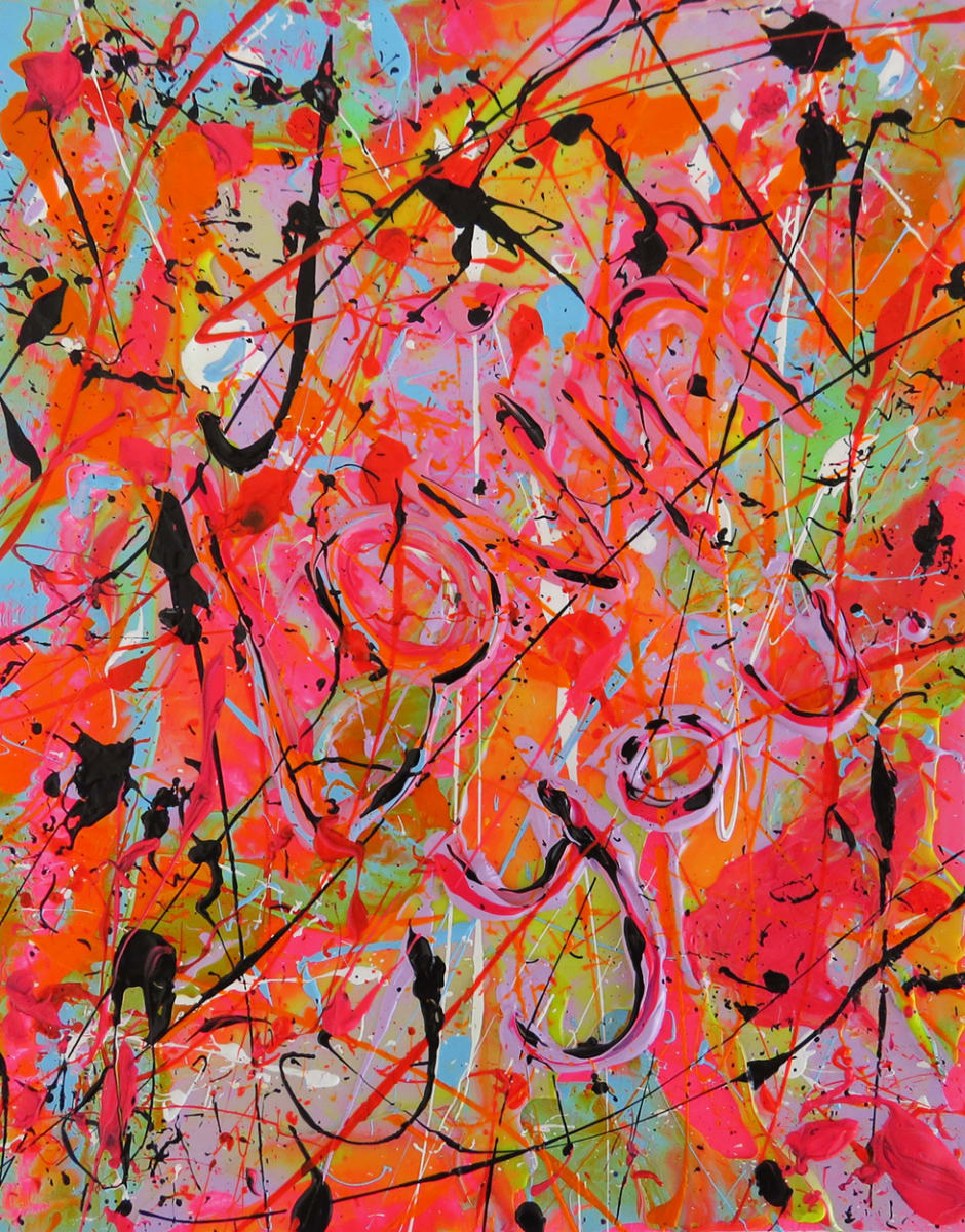 Lovin You by Bridget Bradley  Image: Lovin You - Abstract Expressionism Painting - Pop Art - © Bridget Bradley