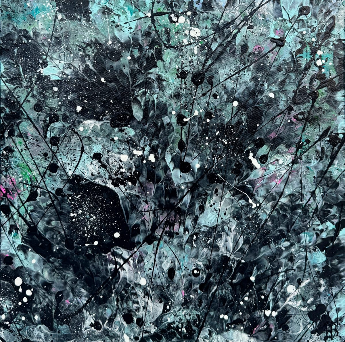 ROCKPOOL I - ROCKPOOL SERIES by Bridget Bradley  Image: 'Rockpool I , Rockpool Series' - Original Abstract Painting on Canvas  @Bridget Bradley