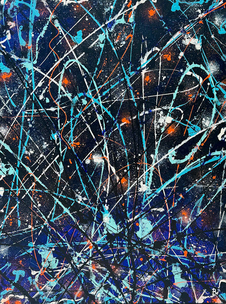 SATELLITE by Bridget Bradley  Image: Satellite - Original Abstract Expressionism Painting - © Bridget Bradley