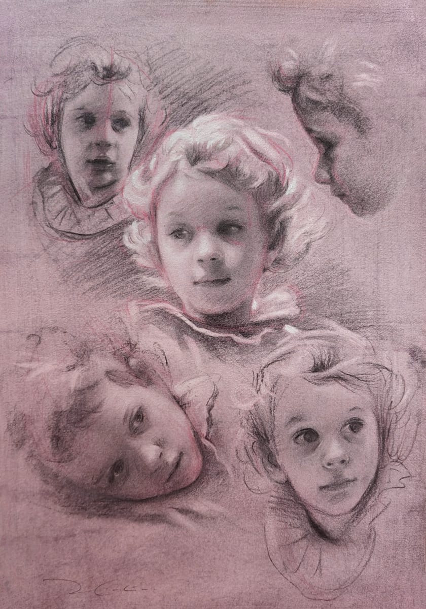 Portrait of Issy - sketch by Daniel Colón  Image: preparatory sketches of Issy