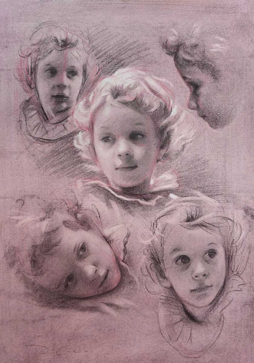 Portrait of Issy - sketch by Daniel Colón, Image 1.