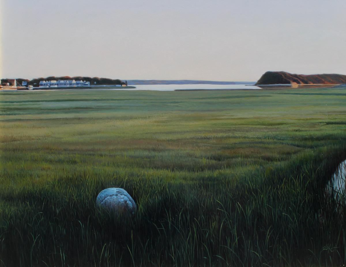 Wings Neck Grass by David Kooharian  Image: Evening sets on the Wings Neck marsh, Cape Cod MA.