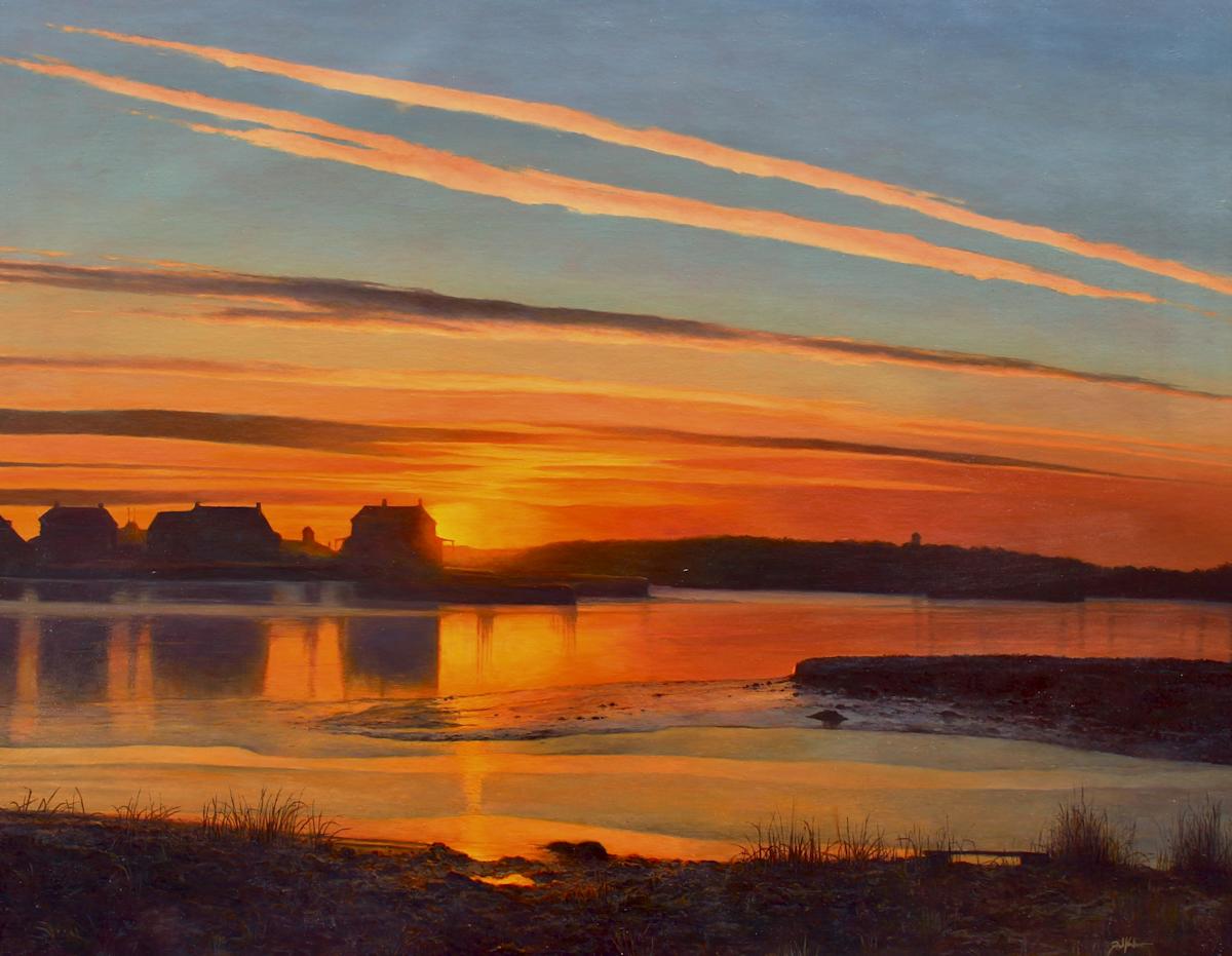 Winter Harbor Evening by David Kooharian 