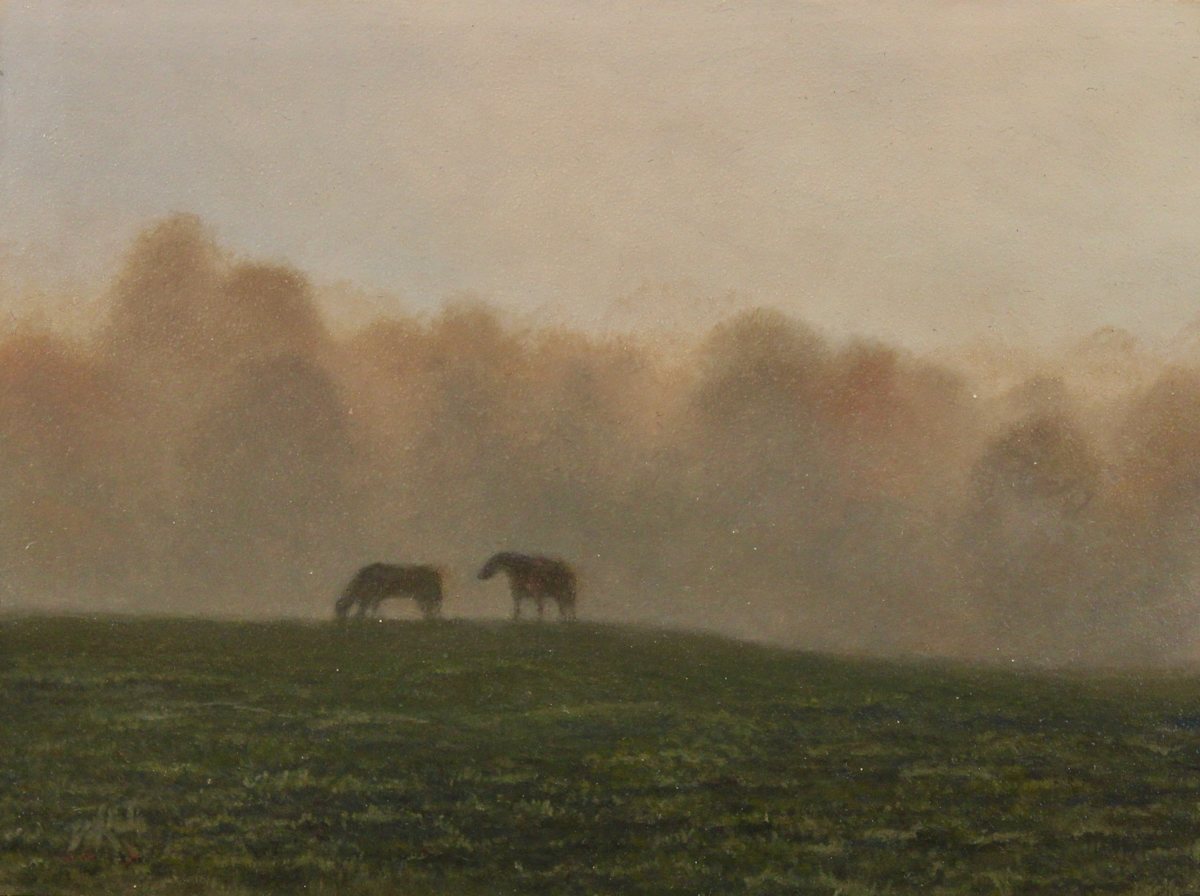 Horses in the Mist by David Kooharian 
