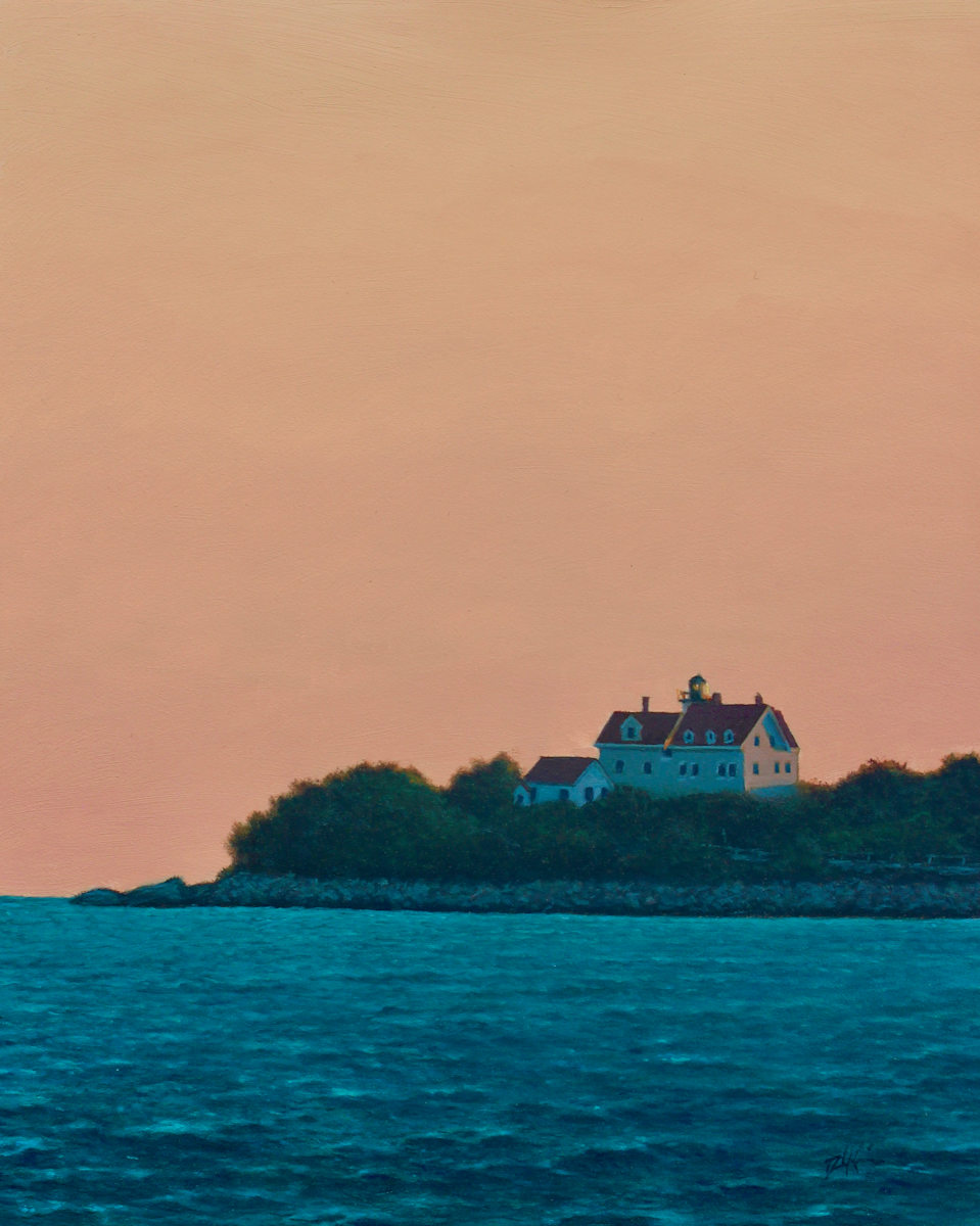 Nobska in the orange Sky by David Kooharian 