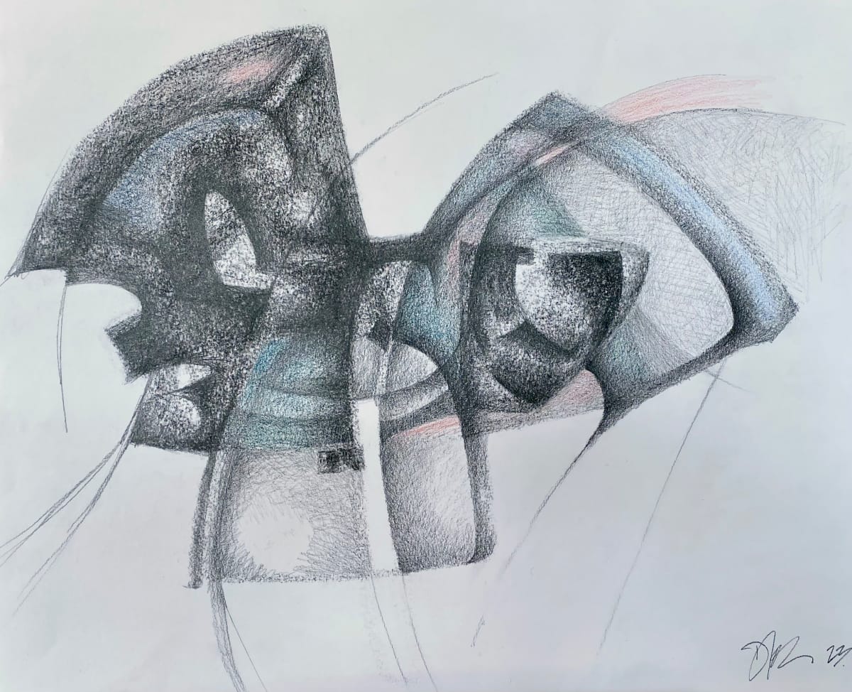 Ascending by Darcy Johnson  Image: 'Ascending', graphite and pencil crayon on paper