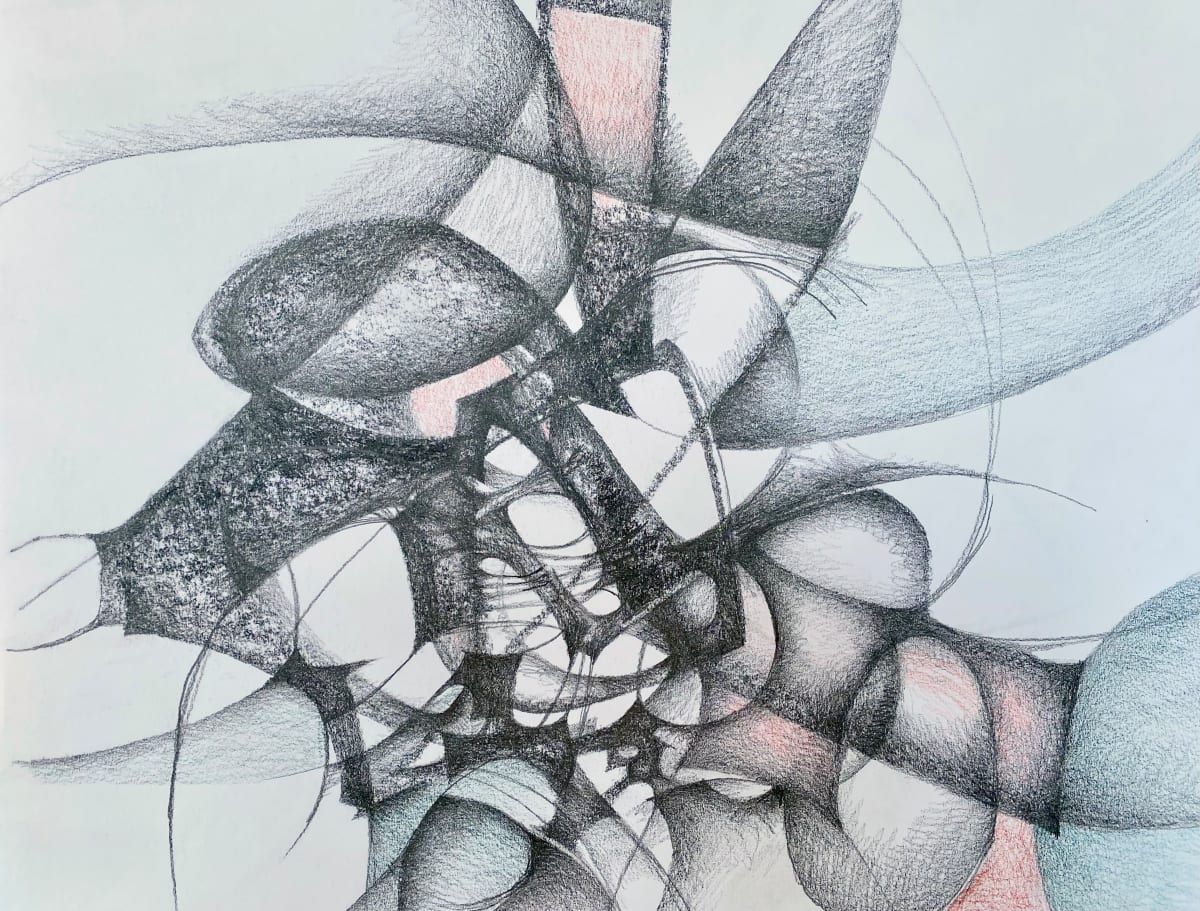 Molecular by Darcy Johnson  Image: 'Molecular', graphite, pencil crayon on paper