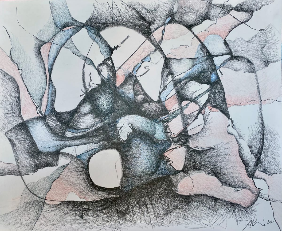 Pile Up by Darcy Johnson  Image: 'Pile Up', graphite and pencil crayon on paper