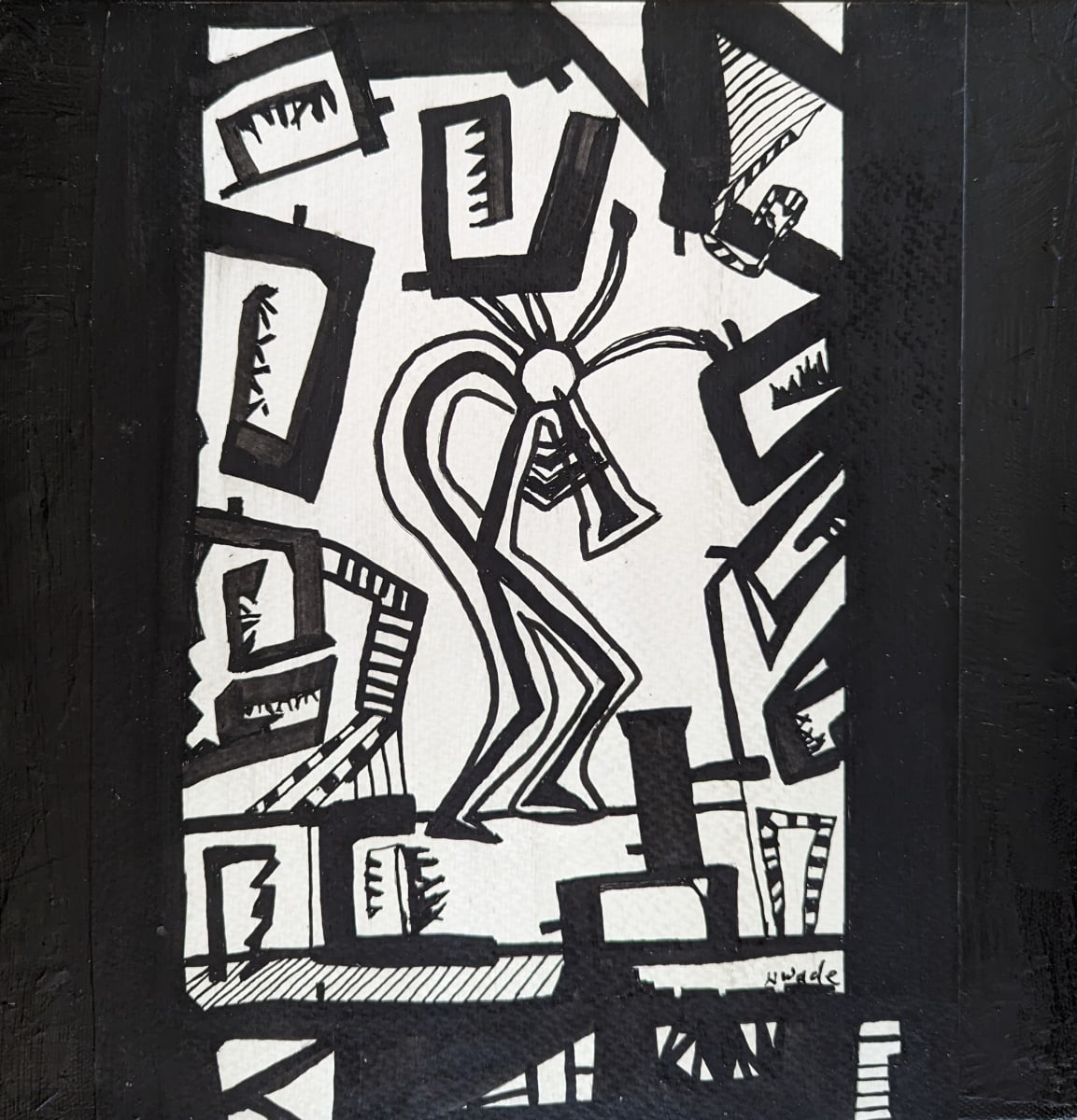 Kokopelli B&W by Helen Wade 