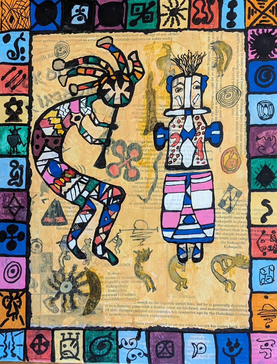 Kokopelli & Mama 1 by Helen Wade 