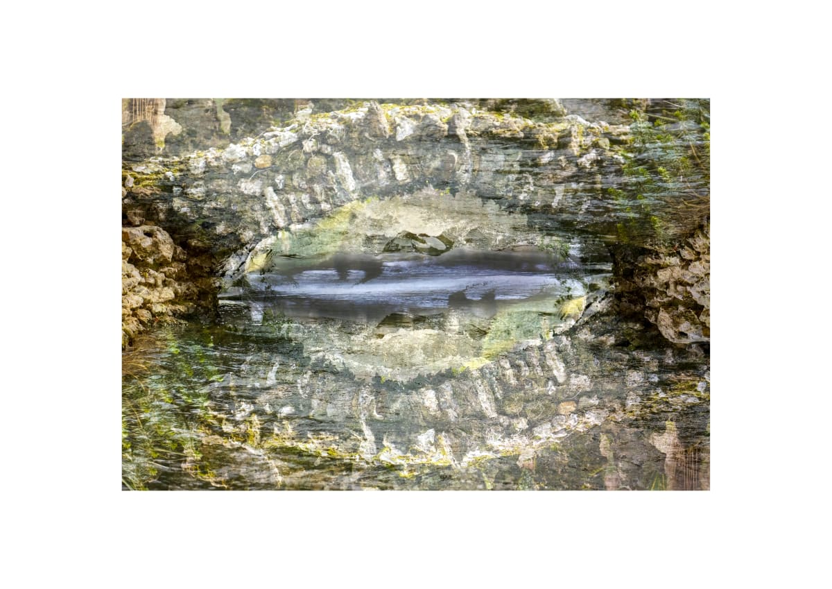 Under The Bridge  Image: Double exposure of small stone bridge in the grounds of West Dean House