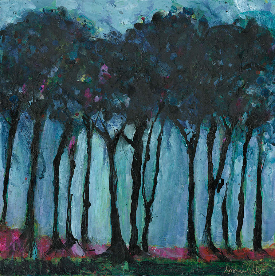 Trees  Image: "Trees"
Acrylic, acrylic ink on cradled wooden panel