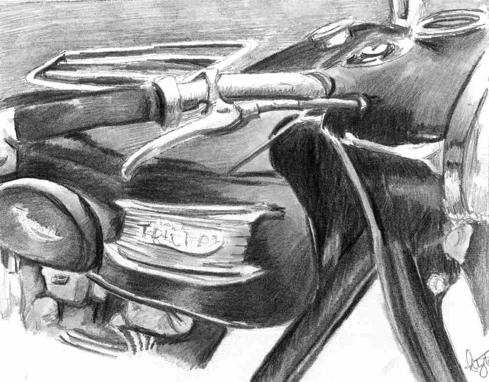 Motorbike (Triumph2) Commission 