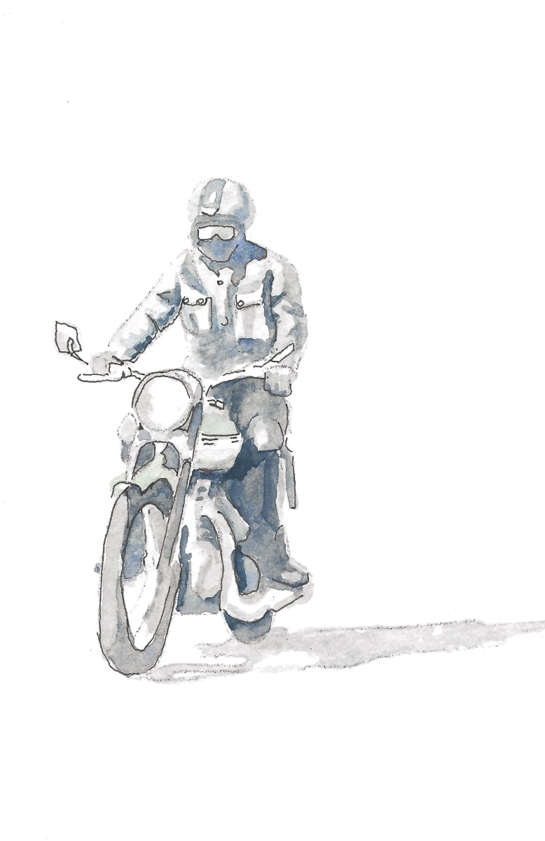 Motorbike (Watercolour) by Ally Tate 