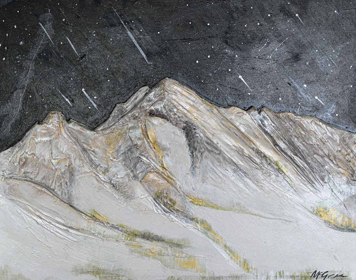 Gallatin Peak under the Stars, Image 1.