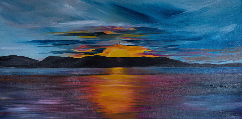 Sunset on Flathead Lake 1 by Allison McGree 