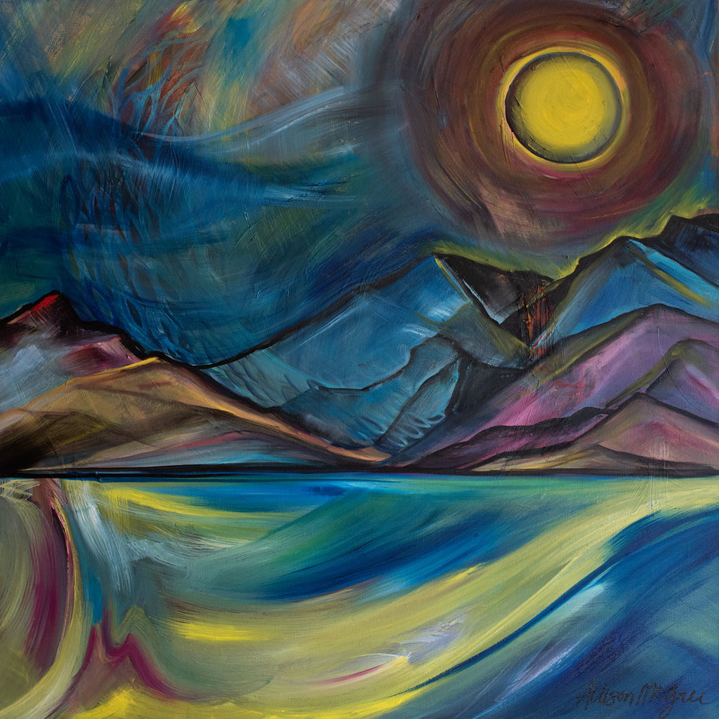 Layered Landscape, Full Moon by Allison McGree 