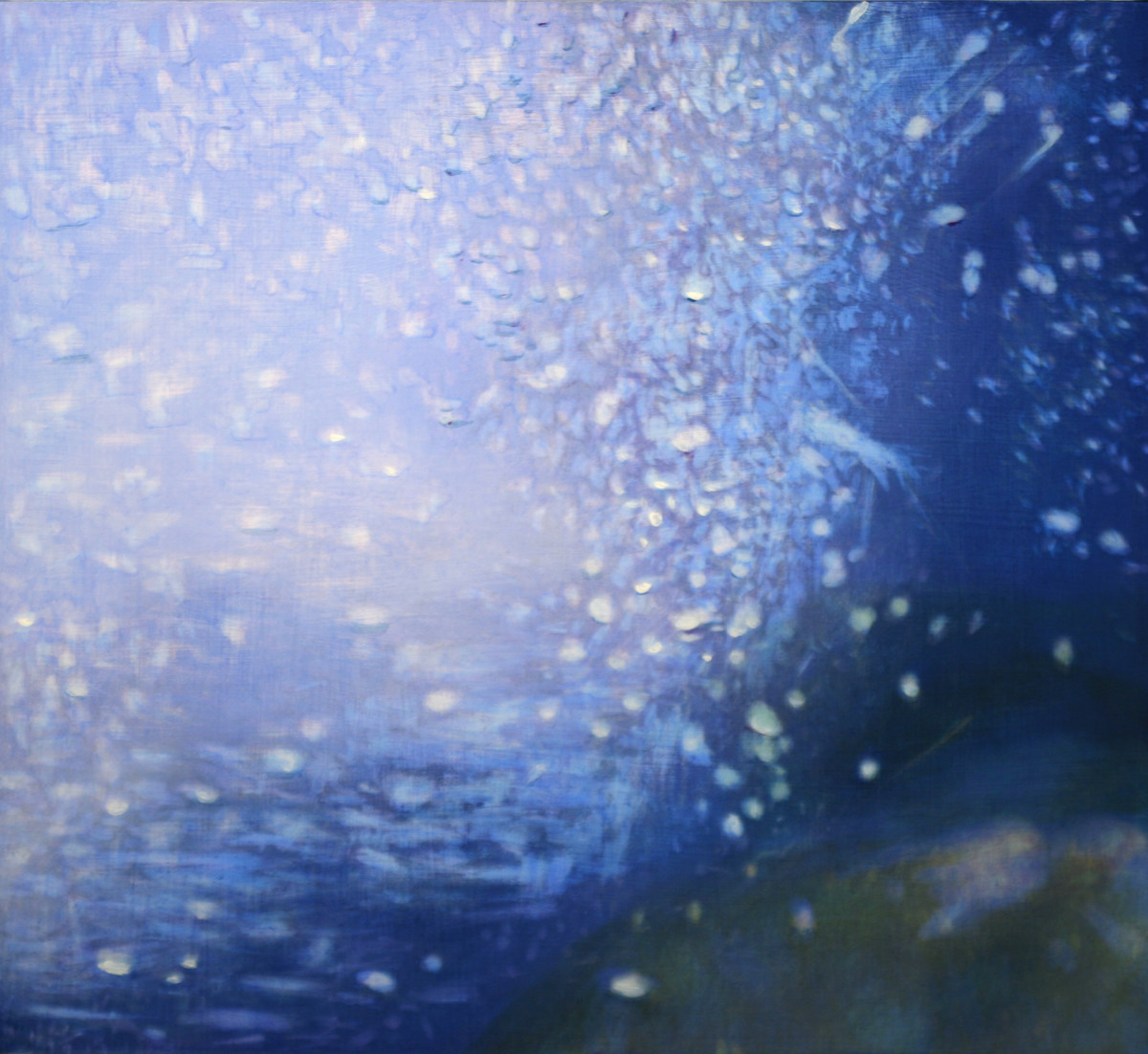 Being In It Cobalt I by Leah Wilson 