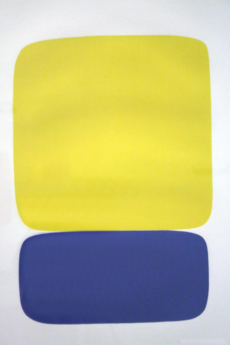 Yellow Over Dark Blue by Ellsworth Kelly 