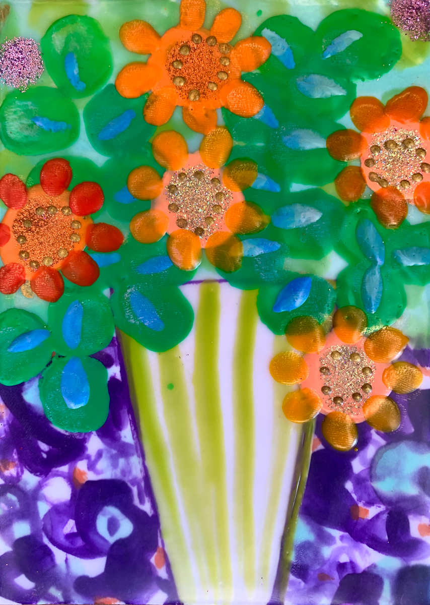 Spring Pots 12 by Sally Bramble 