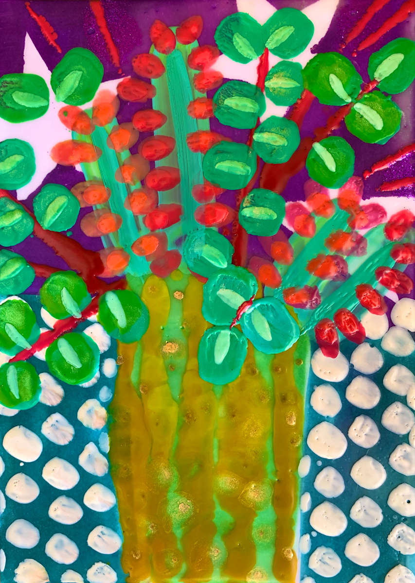 Spring Pots 7 by Sally Bramble 