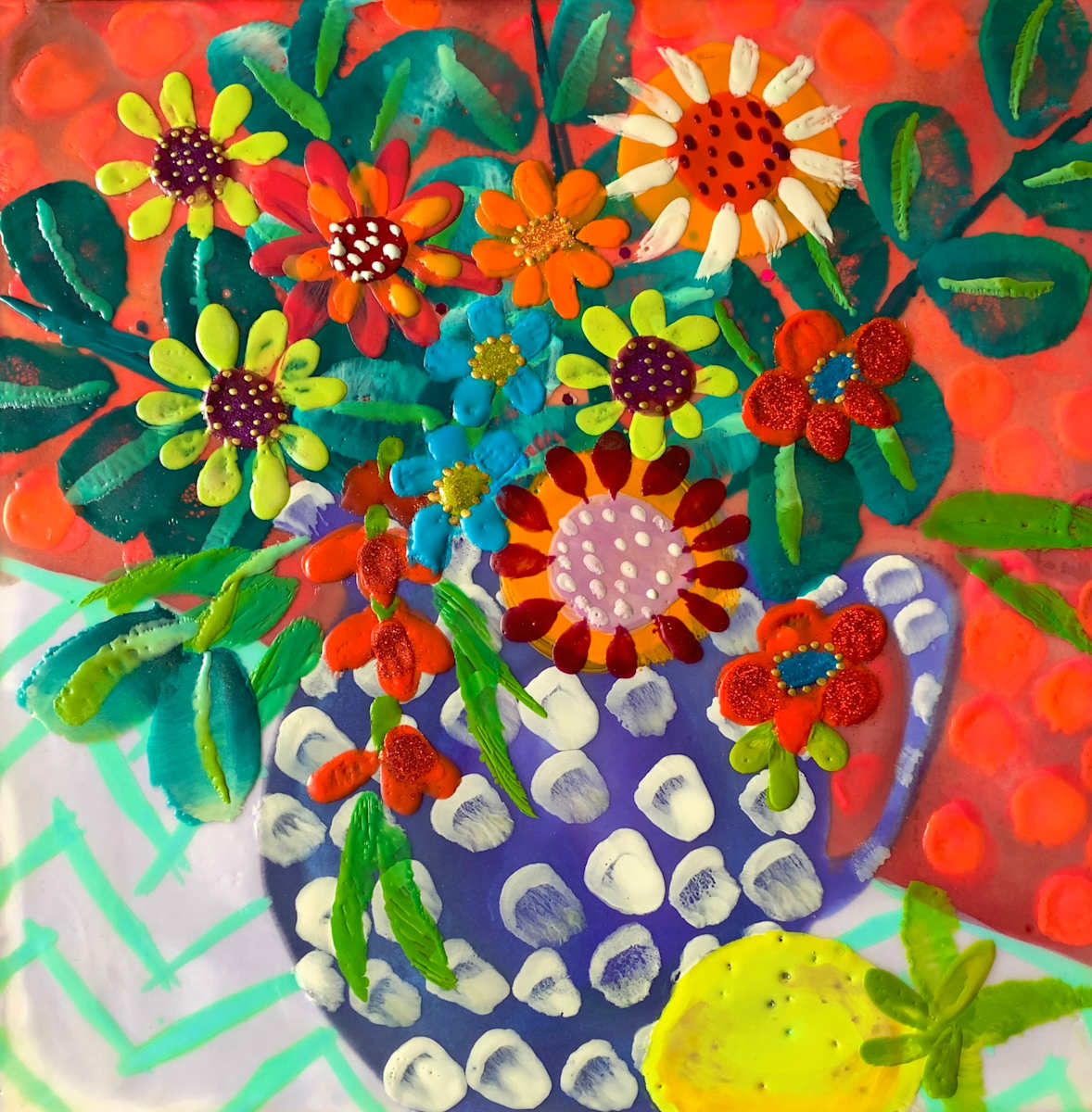 Spring Pots 2 by Sally Bramble 