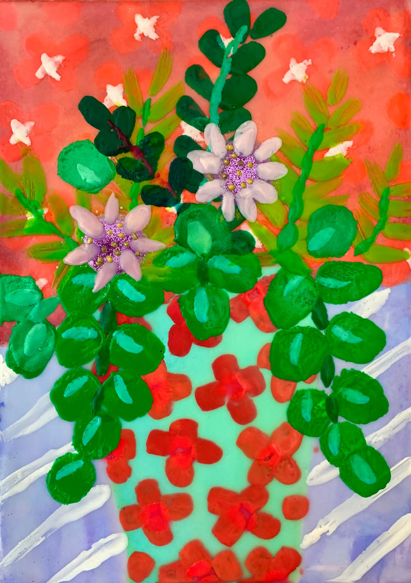 Spring Pots 6 by Sally Bramble 