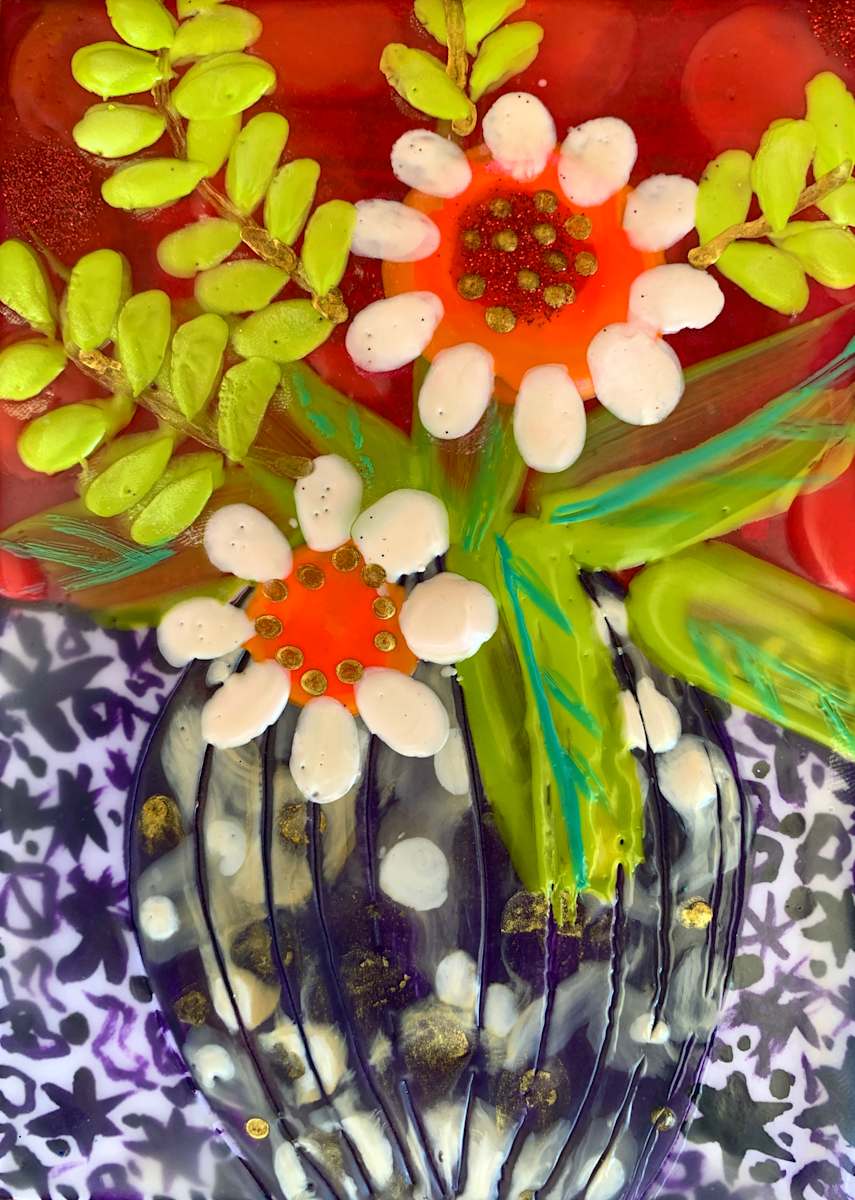 Spring Pots 15 by Sally Bramble 