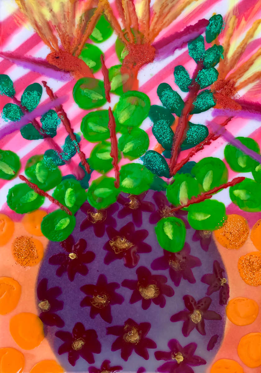 Spring Pots 5 by Sally Bramble 