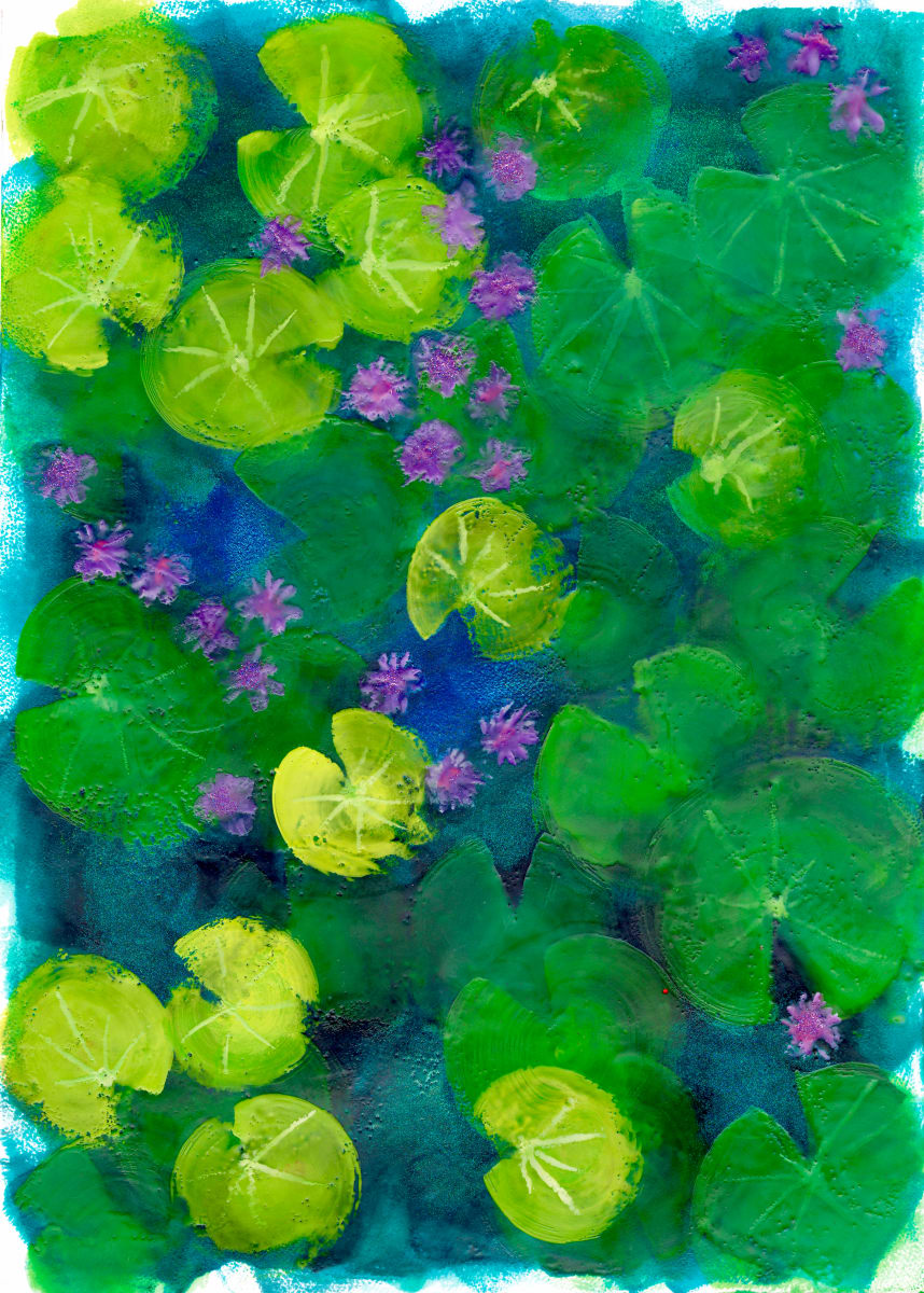 Water Lilies 3 by Sally Bramble 