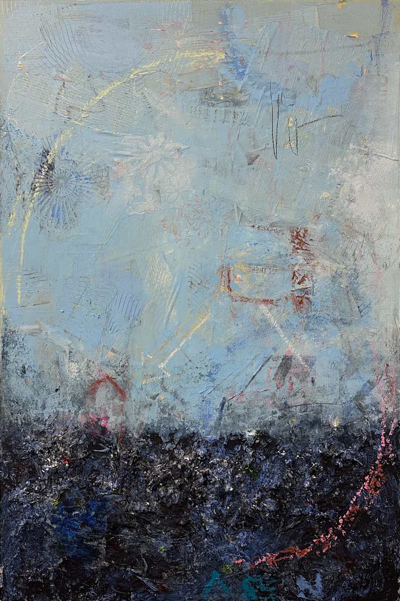 Move and Stand Still by Sharon Walker  Image: This piece is an investigation of the relationship of day and night in regards to time and place with out the the use of an overriding timepiece, the clock.  This is a look at natures timepiece.