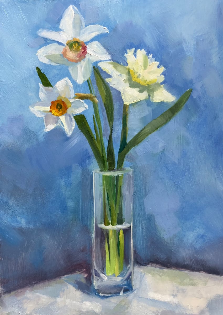 Daffodils & Blue by Cary Galbraith 