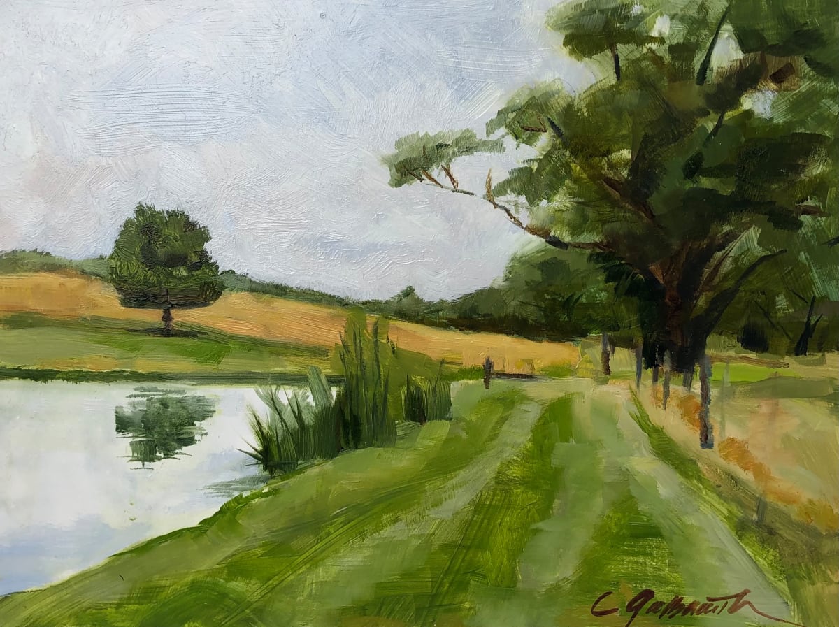 Loyal Oak Farm  Image: Guests who came to the Chester County Studio Tour invited me to their farm to paint. This was in Sadsbury, Lancaster County Pennsylvania