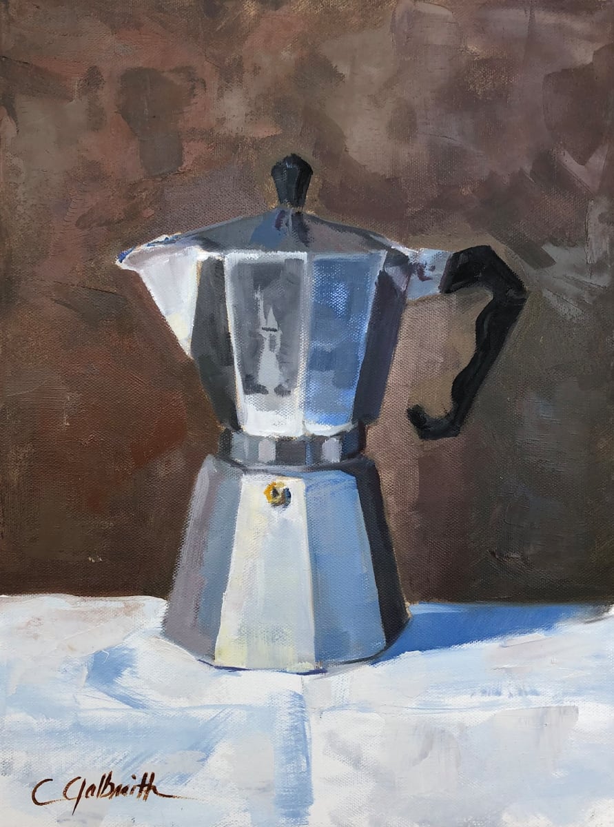 Bialetti Moka Express by Cary Galbraith  Image: Made in Italy it produces fine rich coffee. I wanted  the metal to appear like metal. My husband the coffee snob uses a french press even though he is Italian. 