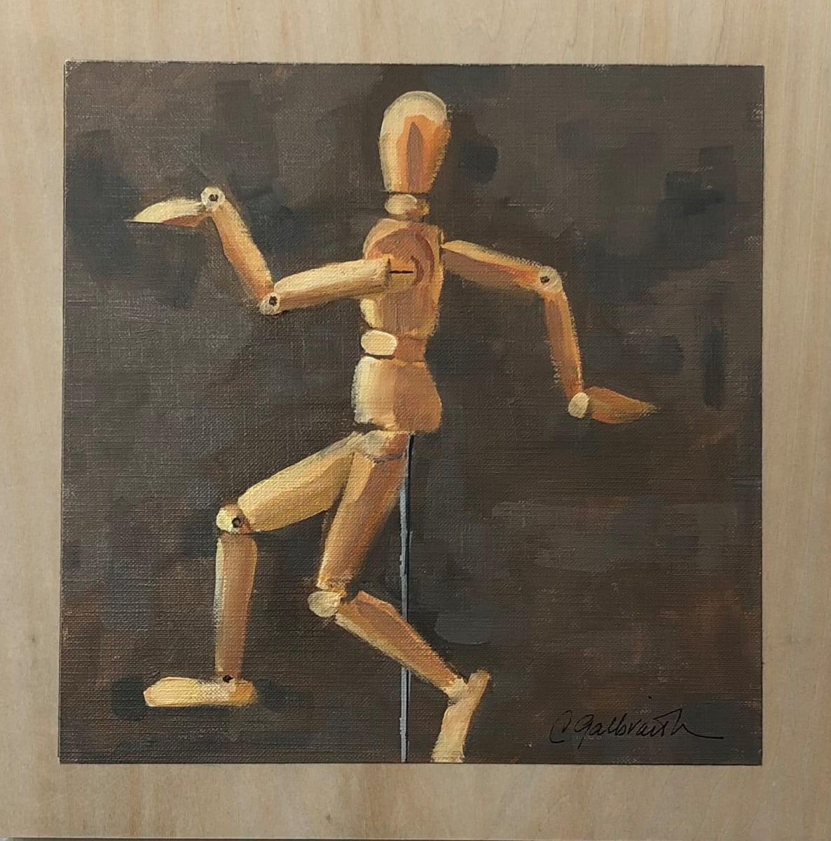 Poser by Cary Galbraith  Image: A posable figure for art students. Everyone is an art student. Always learning and being free to create. This is a posable figure walking like an Egyptian.