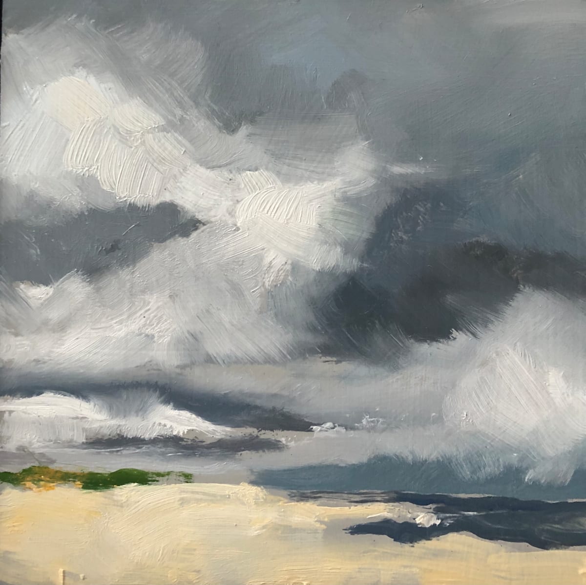 Storm  Image: Clouds are gathering over the beach. Storm is coming.