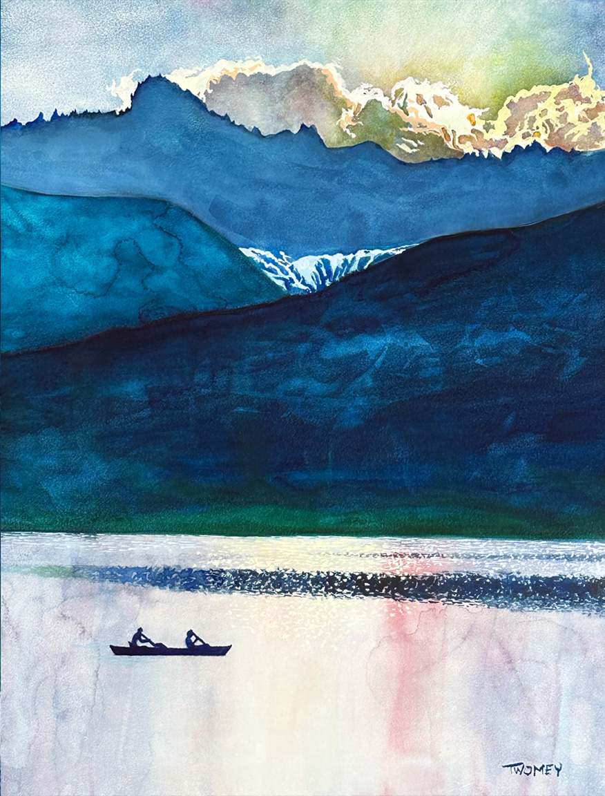 Many Glaciers Sunset by Catherine Twomey 