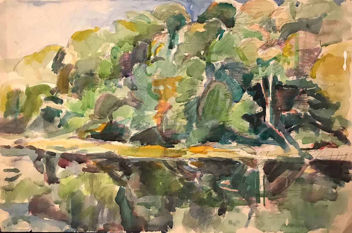 Lake and Trees by Kenneth Showell 